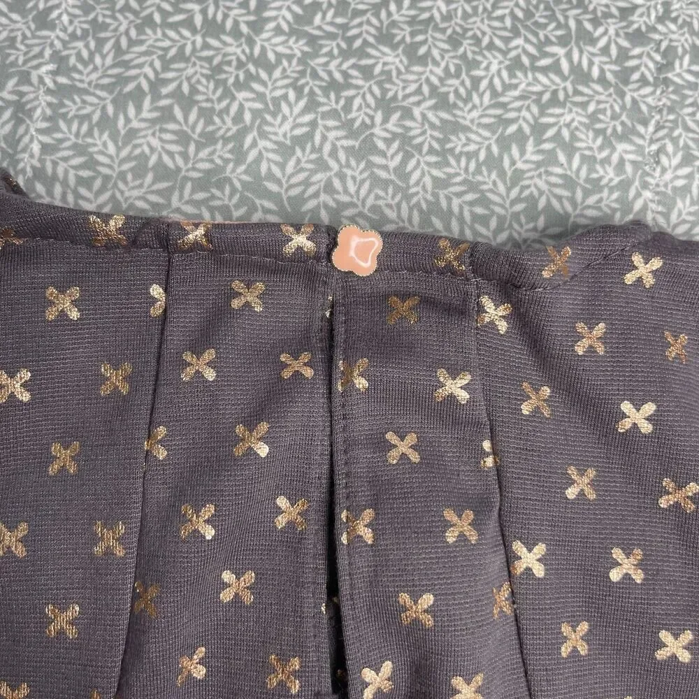 Catherine Malandrino Mini Gray and Rose Gold Dress Size 3-6 Months